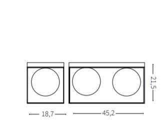 Lampa sufitowa Ideal Lux Lingotto PL2