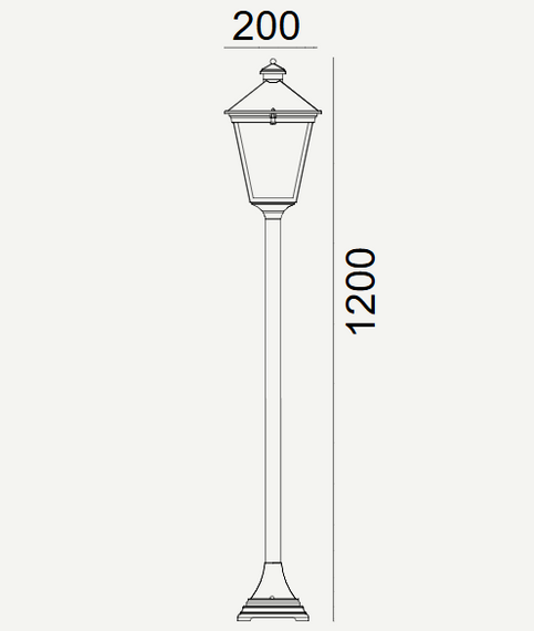  Norlys Lampa stojąca zewnętrzna 485BL London
