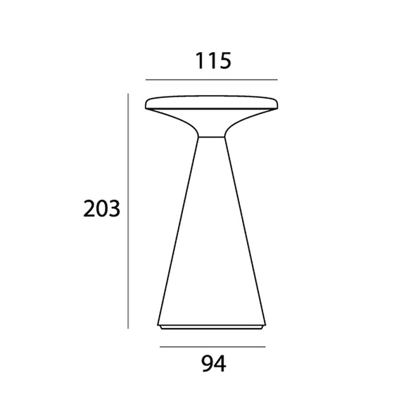 Lampa stołowa Maxlight T0064 Funghi szara IP44