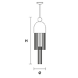 Nowoczesna Lampa wisząca Masiero Nappe XL2