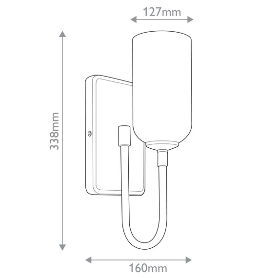 Oprawa Ścienna Elstead Lighting KL-SOLIA-1W-CPZB
