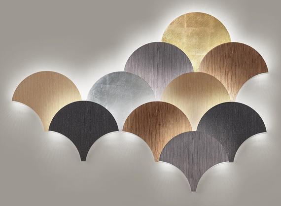 Lampa Ścienna MASIERO Palm A szary