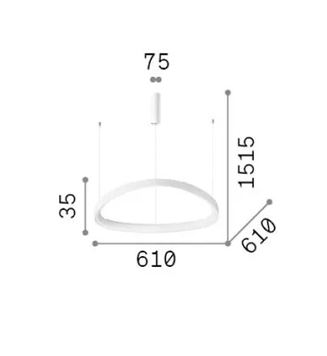 Ideal Lux Gemini D61 2700K 341576 Zwis