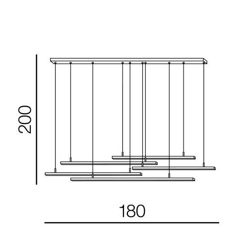 Lampa wisząca LED Azzardo Merlo AZ3184 czarna