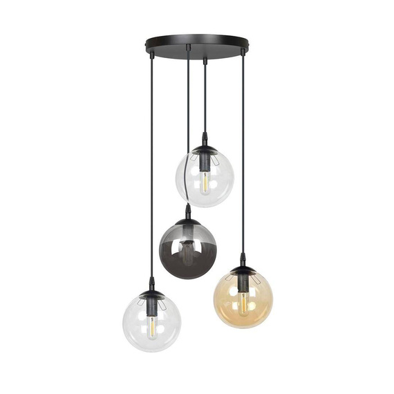 Wisząca lampa COSMO 4 BL PREMIUM MIX czarny (714/4PREM) - Emibig