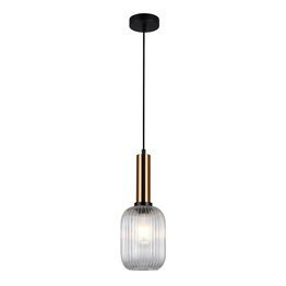 Lampa wisząca Italux Antiola  mosiądz