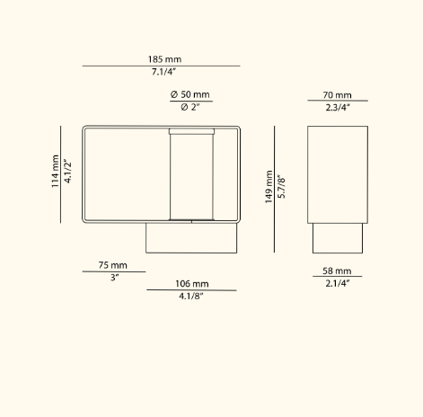 Lampa zewnętrzna Estiluz Frame P-4054X czarny antracyt