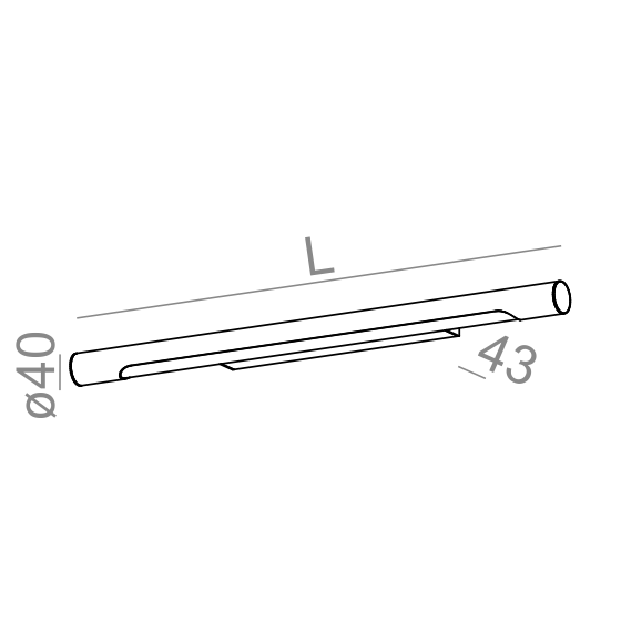 AQform Thin Tube 68cm Lampa ścienna 26557-L930-D9-00-13