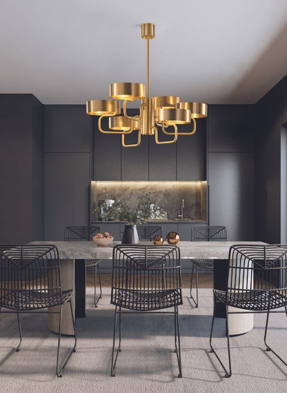 Lampa wisząca Masiero Sound S6 Złota