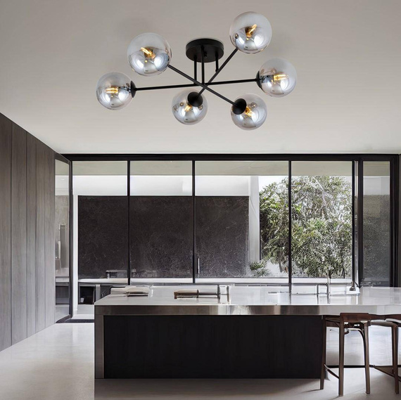 Sufitowy plafon ROMA 6 BL GRAFIT czarny (1245/6) - Emibig