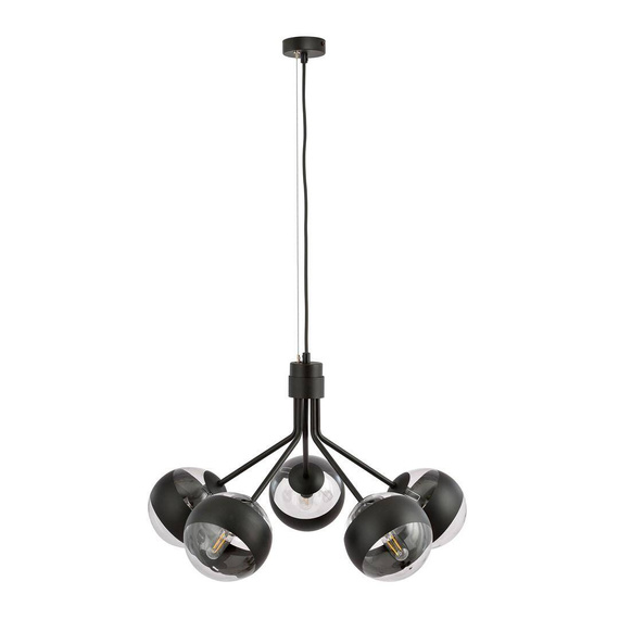 Wisząca lampa NOVA 5 BLACK/STRIPE czarny (1139/5) - Emibig