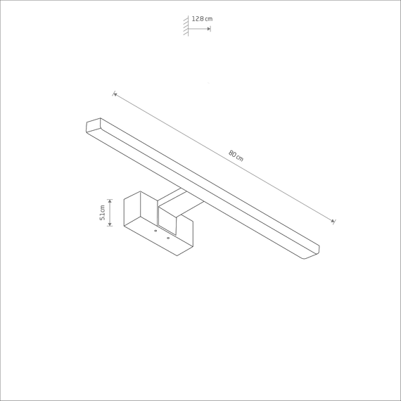 Nowodvorski 10667 Chrom Kinkiet Cezanne Led L 3000K