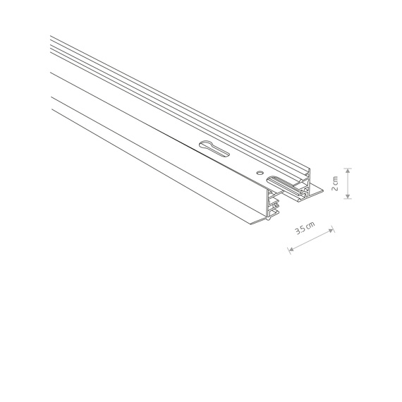 Szyna 1 fazowa Nowodvorski Profile Recessed Track 1 mb 9013