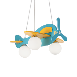 Zwis Ideal Lux Avion Sp3 Azzurro 136325