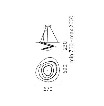 Lampa wisząca Artemide Pirce 1256W10A