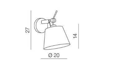 Zyta XS Lampa Ścienna Azzardo czarna