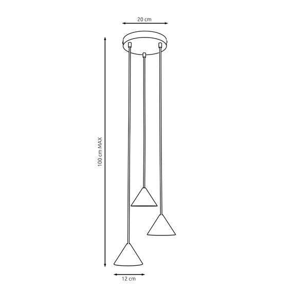 Lampa Wisząca Emibig Elit 3 Premium Black (1330/3PREM)