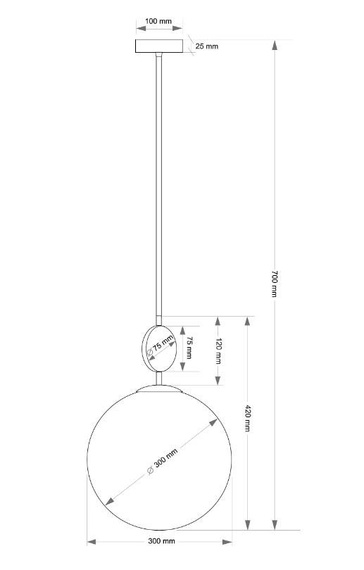 Kutek Dimaro DIM-ZW-1(BN)300 Lampa wisząca
