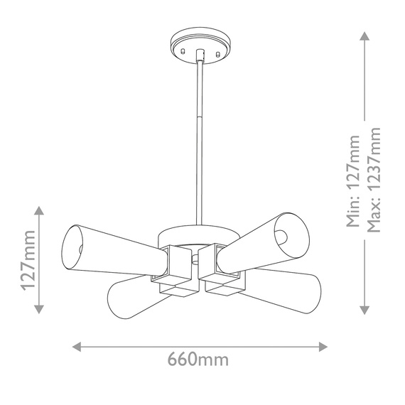 Lampa Wisząca Elstead Lighting KRISTY-4P-DG-OPAL