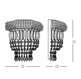 Lampa ścienna Ideal Lux Dubai AP2