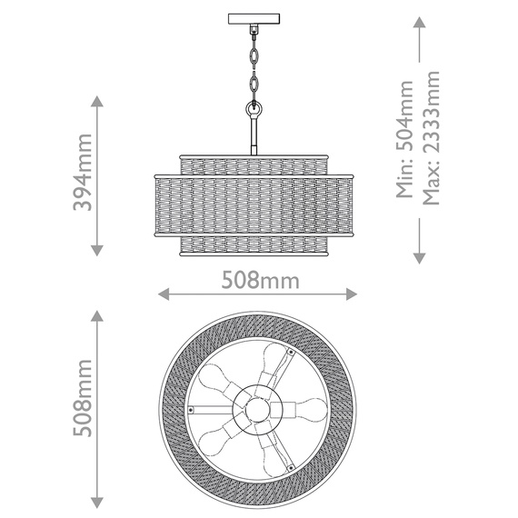 Żyrandol Elstead Lighting QZ-TETON-5P-MBK