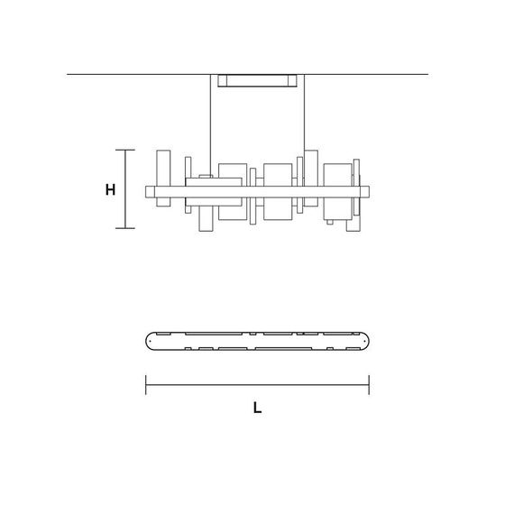 Lampa wisząca Masiero Honice S100 V99 Onyx