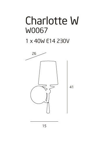 Kinkiet MaxLight CHARLOTTE W0067