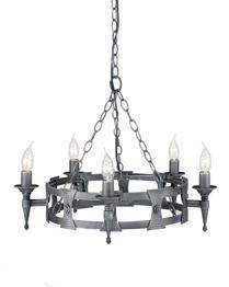 Lampa Wisząca Elstead Saxon SAX5 BLK/SIL