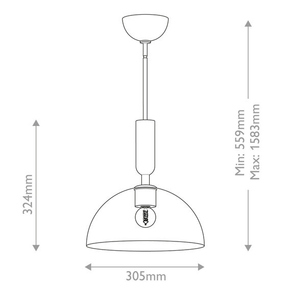 Lampa Wisząca Elstead Lighting ALM-JUDE-P-MB-CL