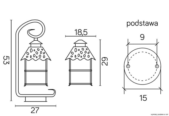 Lampa stojąca zewnętrzna Cadiz K 4011/1/Z