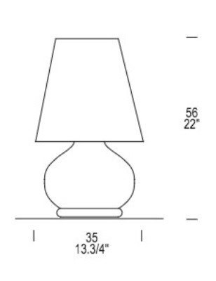 Lampka Nocna Leucos PARALUME M T (medium) 56 cm biała