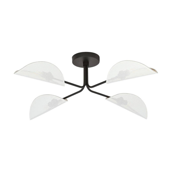Sufitowy plafon GOMEZ 4 WHITE/GOLD czarny (1173/4) - Emibig