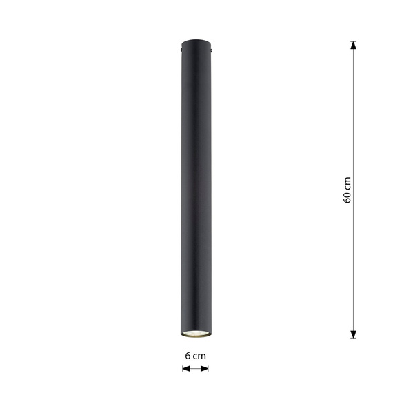 Lampa Sufitowa Emibig Tecno 1xl Black (1316/1XL)
