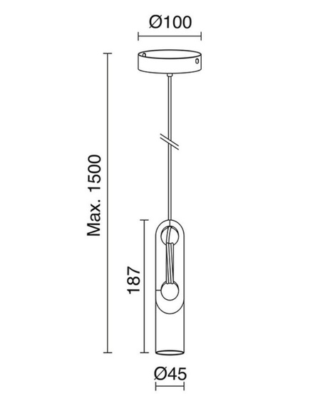 Selene 728A-G05X1A-37 Lampa wisząca Novolux Exo 