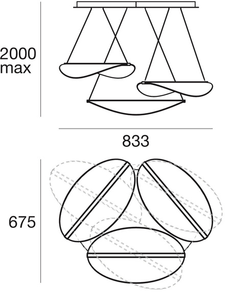 Lampa Wisząca Linea Light Diphy 8168