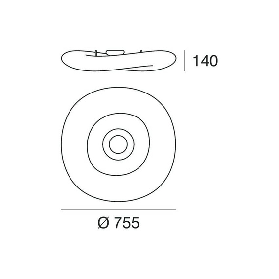 Biały Plafon Mr. Magoo Linea Light 8138