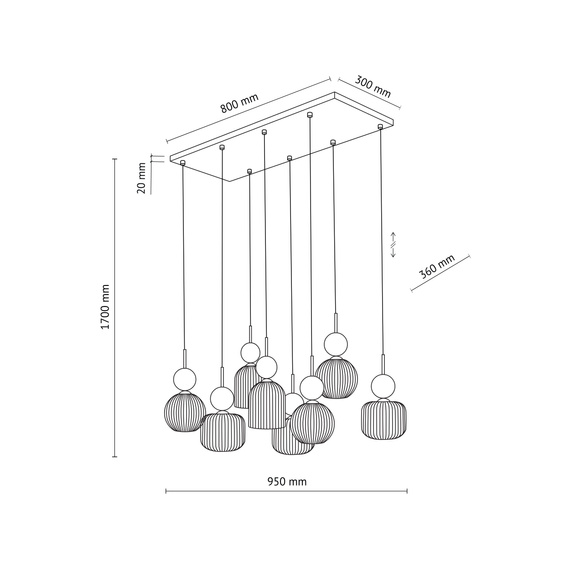 Zwis TK Lighting Sophia 11151