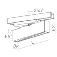 Reflektor do szynoprzewodu AQForm Rafter points 27 cm czarny 16323-L930-WW-00-12