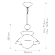 Lampa Wisząca Quintiesse Qn-Saucer-1P-M-Ab-Opal