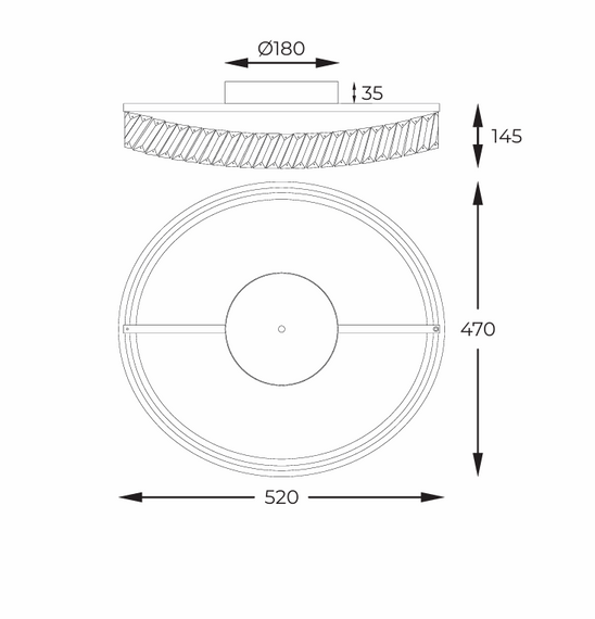 Zuma Line Gano Plafon kryształowy  MX3317-1-3GT
