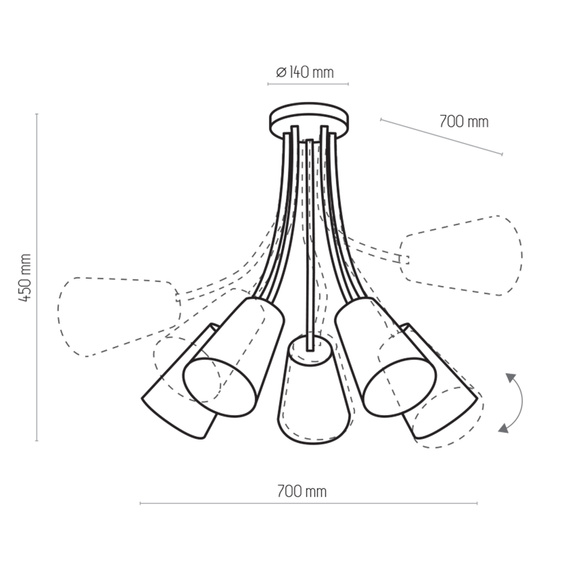 Lampa Sufitowa TK Lighting Wire 1712