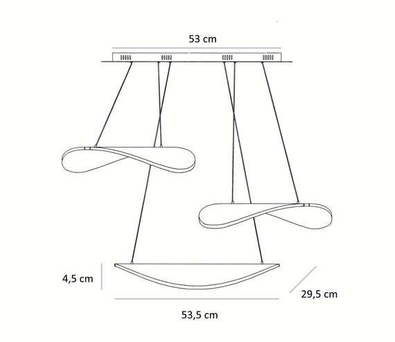 Lampa wisząca LED Elipsa 3