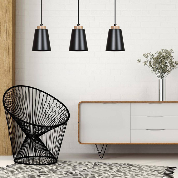 Wisząca lampa BOLERO 1 BLACK czarny (442/1) - Emibig