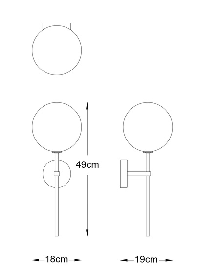 Lampa Ścienna Zuma Line Milan 003064-031445