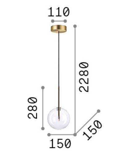 Zwis Ideal Lux Equinoxe 15 cm 326351