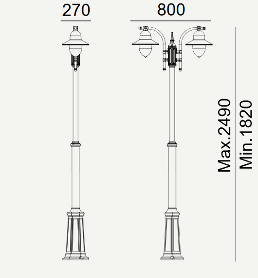 Como Lampa stojąca zewnętrzna Norlys 372BL