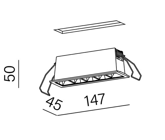 AQForm Rafter points LED trim 15 Oprawa do zabudowy 37973-L930-WB-00-12