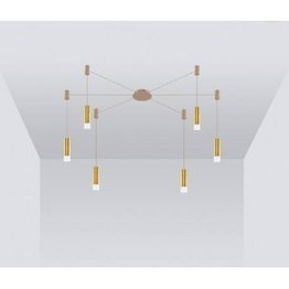 Lampa wisząca złota Azzardo Ziko AZ3460+6xAZ3115+6xAZ3554