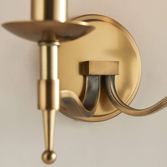 Interiors CA1W2B Lampa ścienna Stanford 2 Antyczny mosiądz