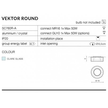 AZzardo Vektor R SC7604-A oprawa wpuszczana